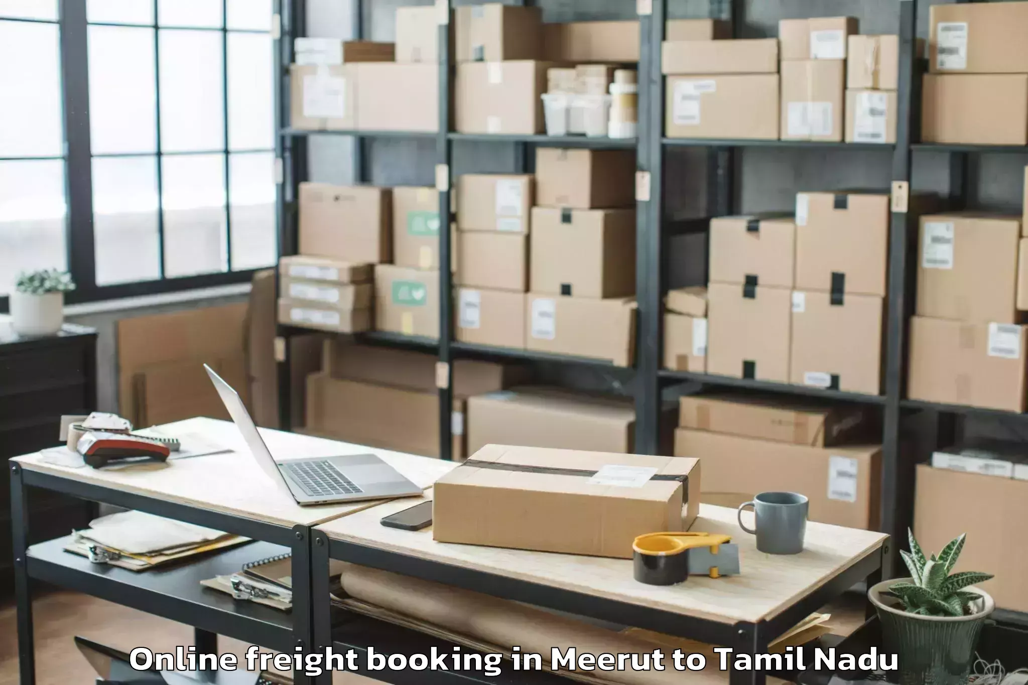 Reliable Meerut to Manachanallur Online Freight Booking